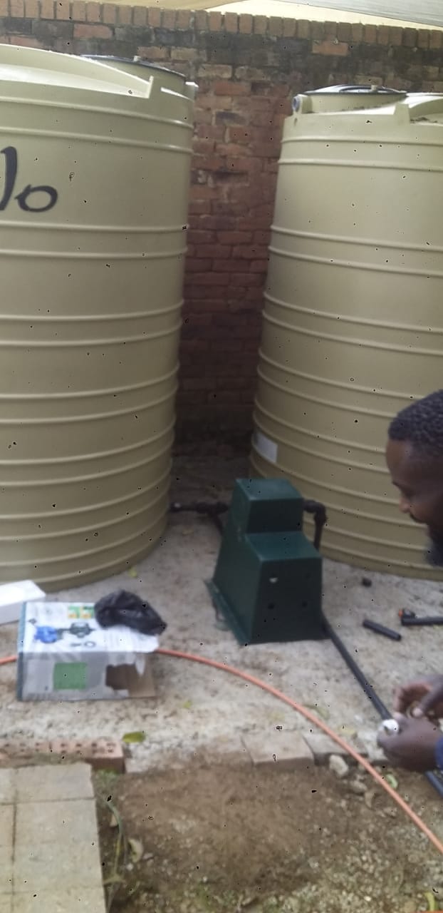 Water storage tank installation work